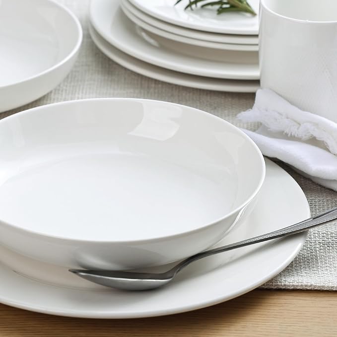 Y YHY 7.8'' Pasta Bowls for Small Portions, 22 Ounce Salad White Bowl Plates - Image 8