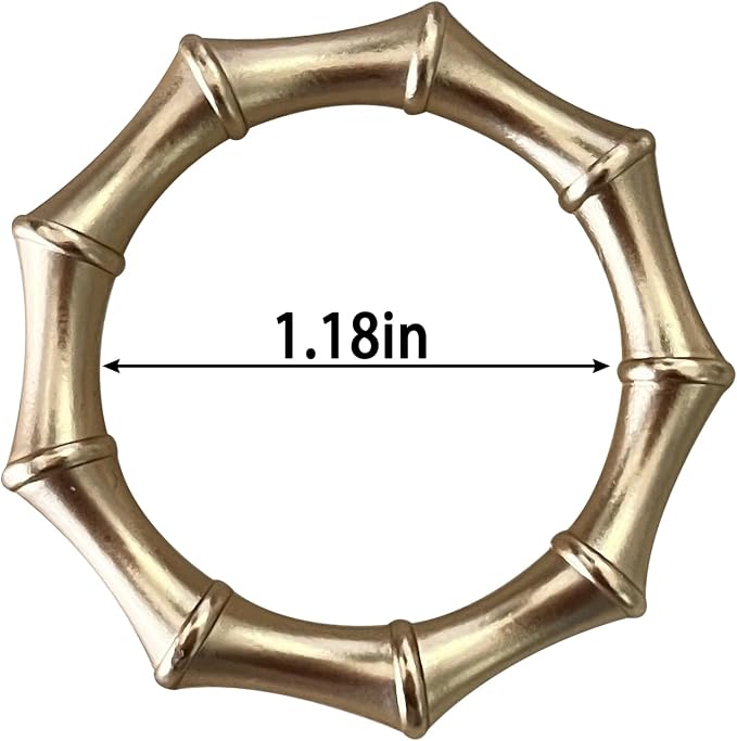 Matte Gold Napkin Rings,Bamboo Napkin Ring Set of 12 - Image 6