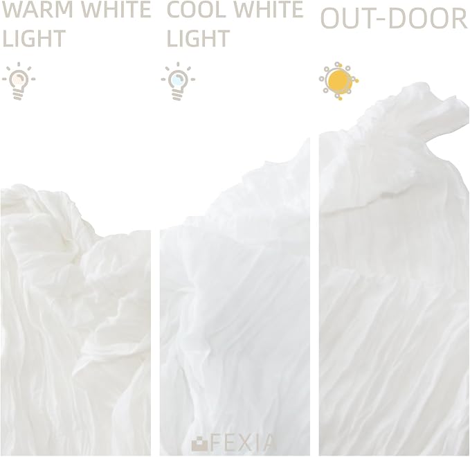 3Pcs White Cheesecloth Table Runner Wedding Bridal Boho Decorations | 35x120 - Image 7