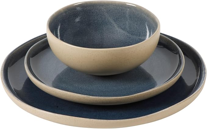 Gibson Elite Manila Bay 12-Piece Stoneware Dinnerware Set, Service - Image 8