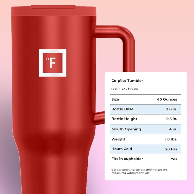 IRON °FLASK 40 oz Co-Pilot Insulated Travel Mug | Insulated Travel Mug - Image 8