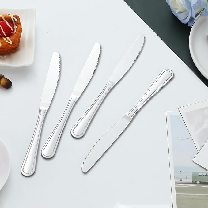 Dinner Knives Set of 24, 9” Knives Set, Butter Knife - Image 7
