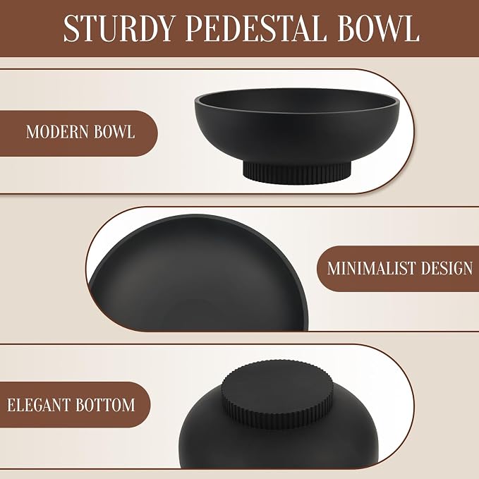 Deobath Large Resin Pedestal Decorative Bowl - Image 7