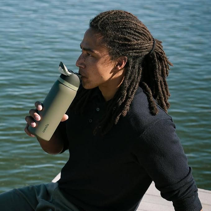 Owala FreeSip Stainless Steel Water Bottle 32 oz Off Road - Image 6