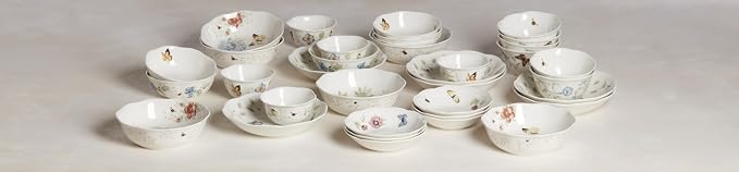 Lenox Butterfly Meadow Porcelain Pasta Bowl | Dishwasher safe, microwave safe | - Image 8