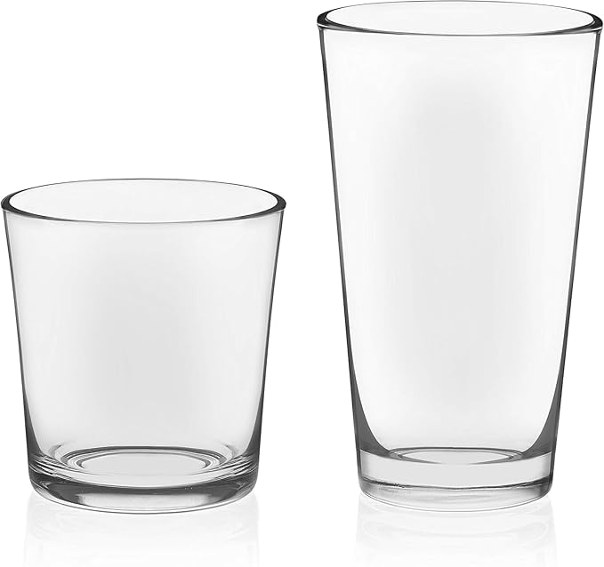 Libbey Preston Tumbler & Rocks Drinking Glasses Set of 16, All-Purpose Cups | - Image 9