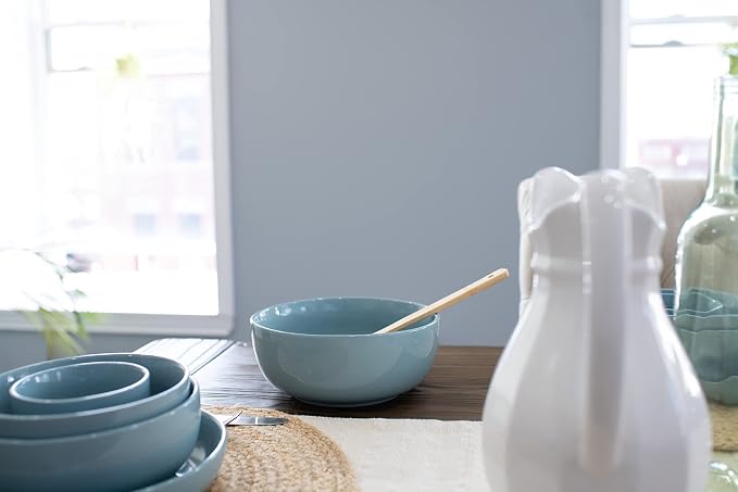 Elanze Designs Bistro Glossy Ceramic 8.5 inch Large Serving Bowls Set of 2 - Image 6