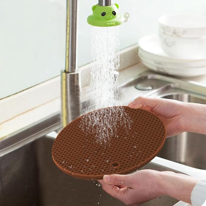 4 Pack Silicone Trivet Mats, Heat Resistant Hot Pot Holders and Pads - Image 7
