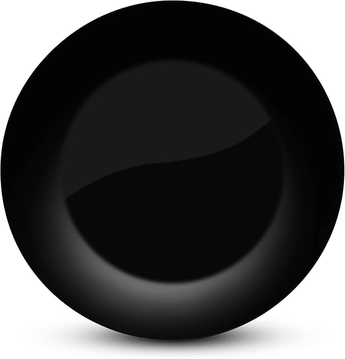 100 Black Plastic Plates Set, Elegant Fancy Heavy Duty - Image 6