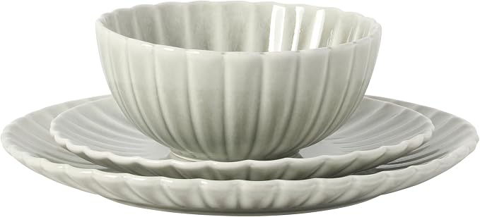Gibson Elite Peach Orchard 12-Piece New Bone China Dinnerware Set Service - Image 9