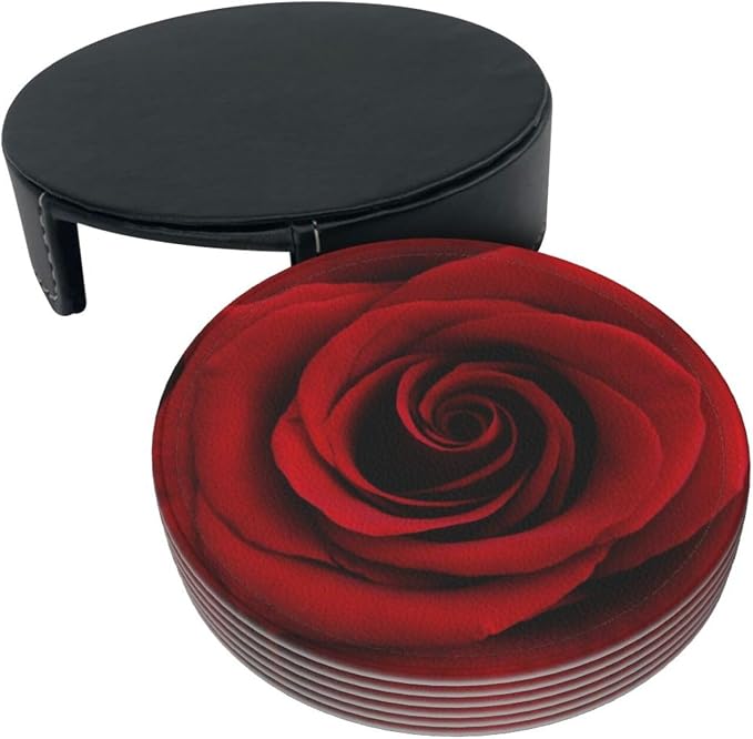 Drink Coasters with Holder Stand Set of 6 - Image 9