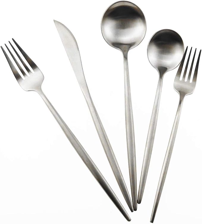 20-Piece 18/10 Stainless Steel Flatware Silverware, Luxury Dinnerware Set - Image 8