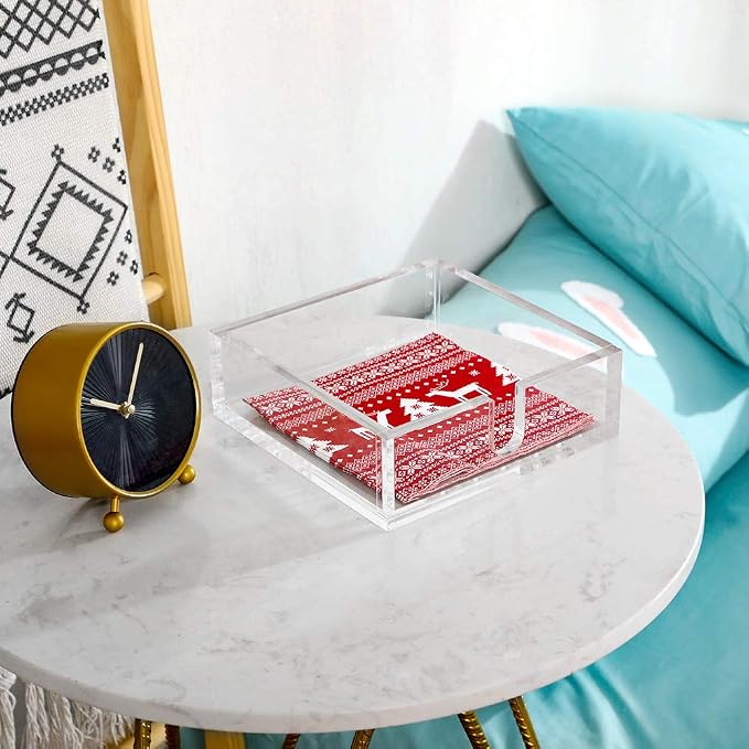 Acrylic Luncheon Napkin Holder, Decorative Napkin Tray - Image 5