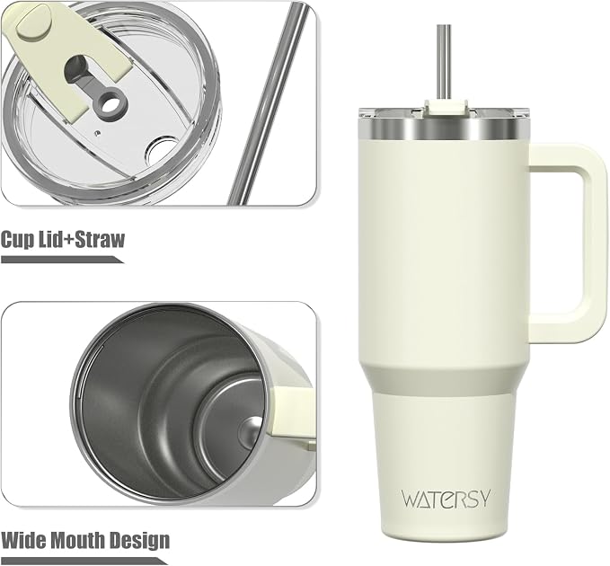 20 oz Tumbler with Handle, Tumbler with Lid and Straw, Double Wall Insulated - Image 9