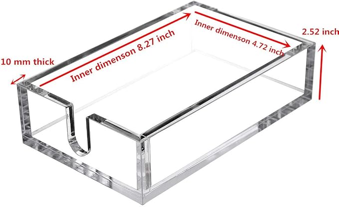 Acrylic Guest Towel Napkin Holder, Fancy Flat Napkin Holders - Image 5