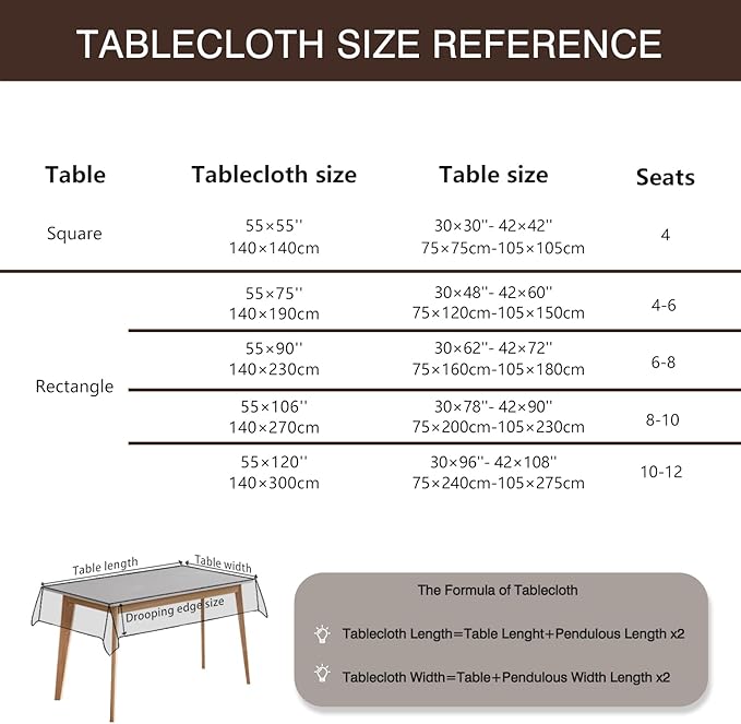 JIALE Textured Tablecloth, Heavy Duty Linen Style Farmhouse Table Cloth Rectangle Tables, Wrinkle-Free Washable Waterproof Table Cover for Kitchen, Dining, Parties, 55"x55", Light Brown