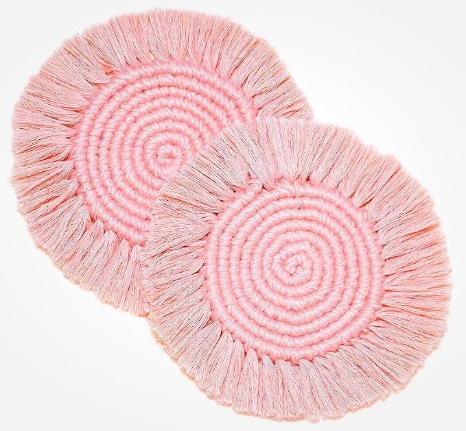 Boho Coasters Set of 2, Cute & Absorbent Drink Coasters - Image 8