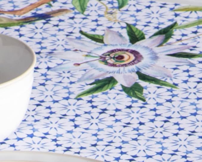 Maison d' Hermine Table Cloth Square Table 100% Cotton 54 x 54 Inches Tablecloth Reusable Decorative for Dining Room Farmhouse Home Valentines Day Decorations Spring Summer - Passiflora