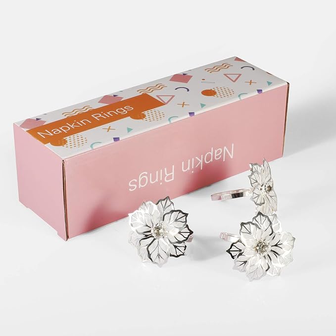 Picowe Set of 12 Alloy Napkin Rings - Image 7