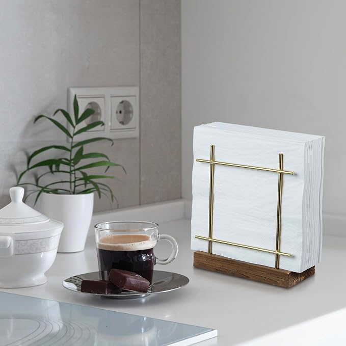 MyGift Brass Tone Wire Metal Napkin Holder - Image 7