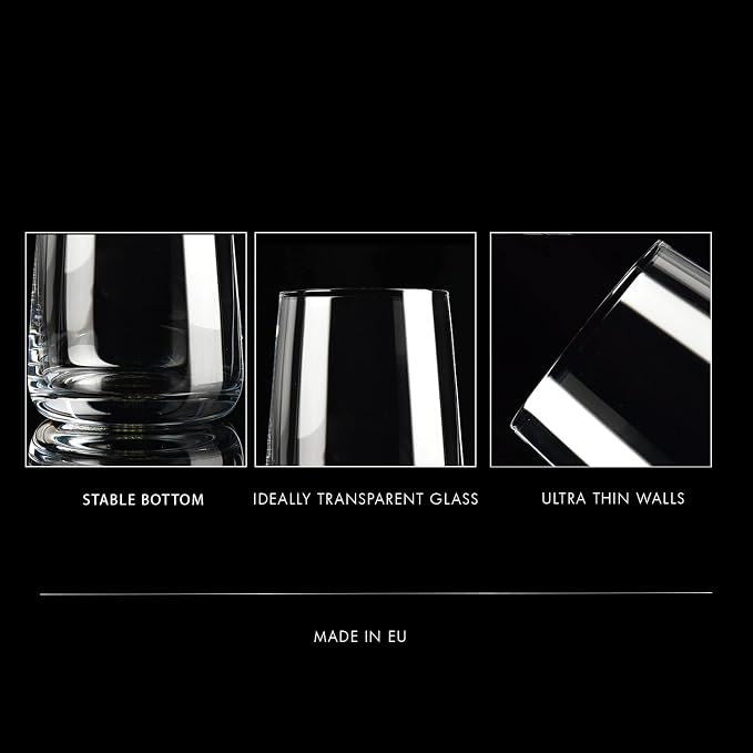 Krosno Infinity Drinking Glasses Set of 6 – 16.6 oz Water Juice Glasses - Image 9