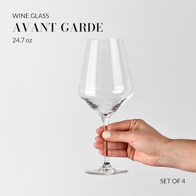 Krosno Crystal Red Wine Glasses | Set of 4 | 24.7 oz | Avant-garde Collection | - Image 9