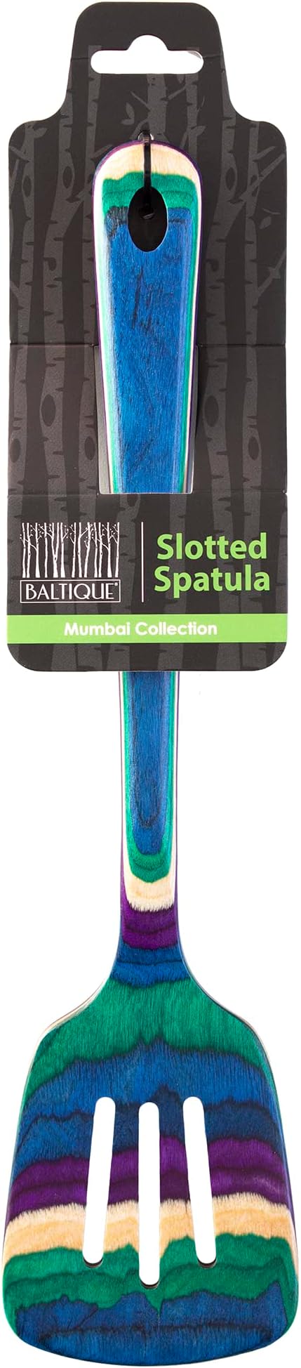 Totally Bamboo Baltique Mumbai Collection 12-1/2" Wooden Slotted Spatula - Image 5