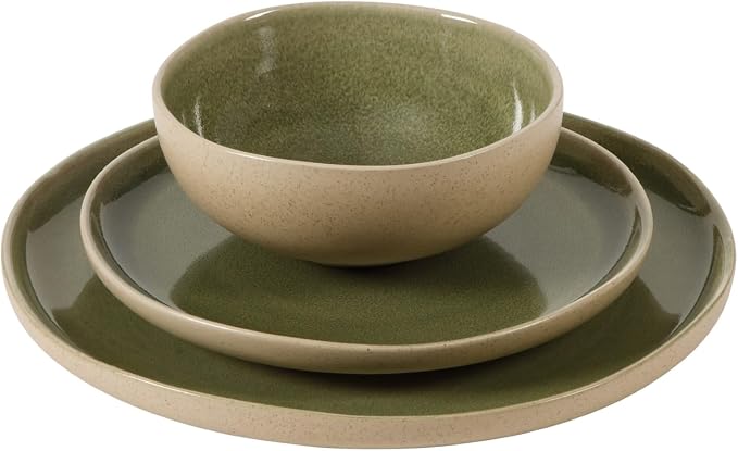 Gibson Elite Manila Bay 12-Piece Stoneware Dinnerware Set, Service - Image 8