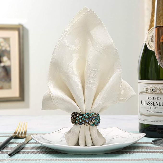 Peacock Napkin Rings Set of 12 - Image 7