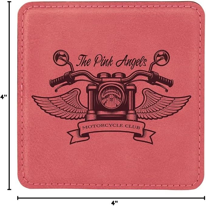 Custom Engraved Coasters | Personalized Leather Coaster | Set of 6 | Drink - Image 5