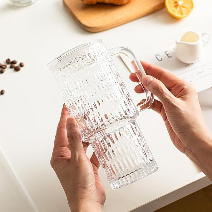 INSETLAN 24 oz Raindrop Glass Tumbler - Image 9