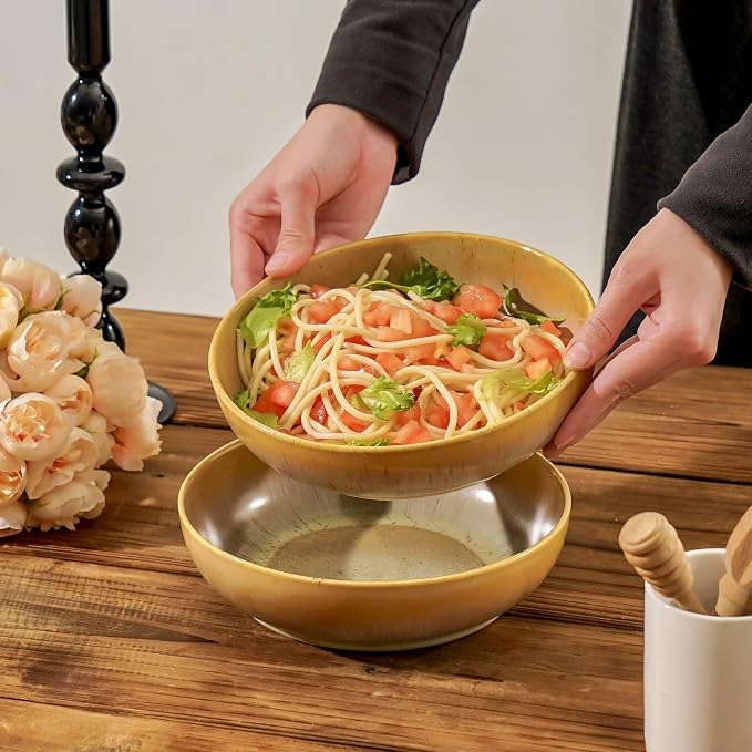 30oz Ceramic bowls set of 4-8" serving bowls - Image 6