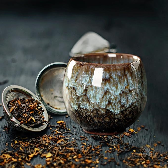 Amagogo Tea Cups, Pottery Chinese Tea Cup, Japanese Tea Cups, Asian Porcelian - Image 7