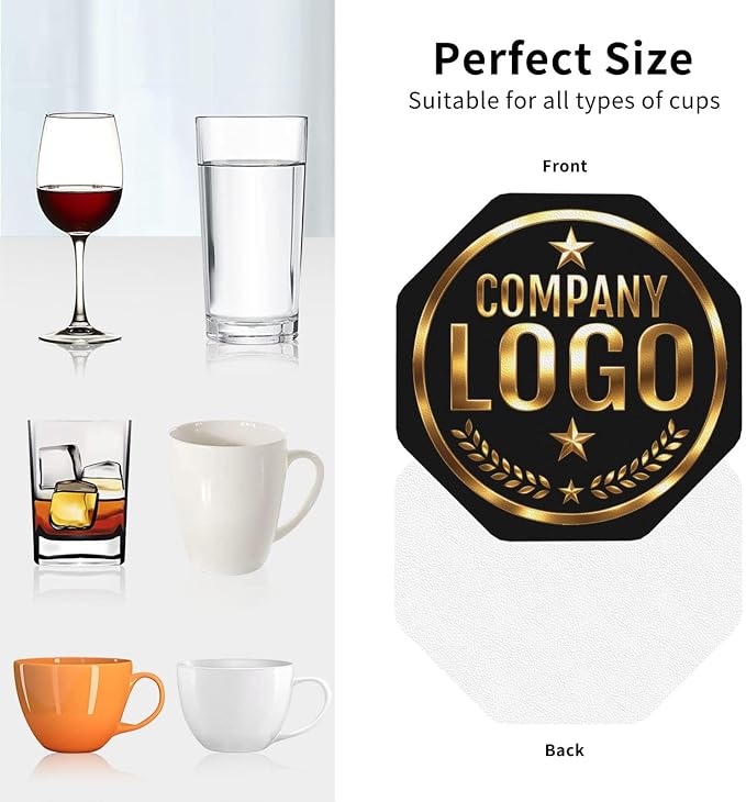 Bulk Custom Leather Coasters - Image 9
