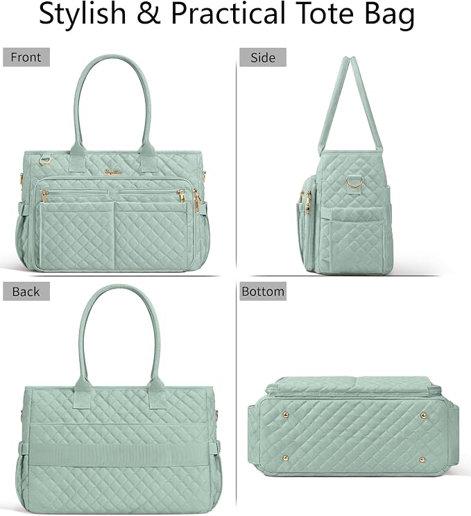 Bagstellar Teacher Tote Bag for Women, 15.6" Laptop Work Tote Computer Bag | - Image 8