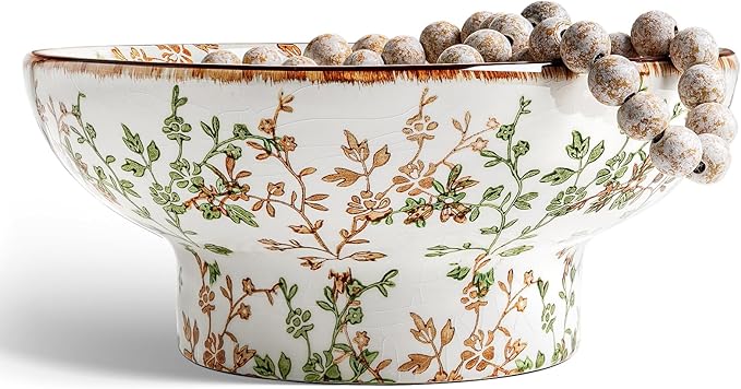 LE TAUCI 10" Ceramic Decorative Bowl, Key Bowl - Image 7