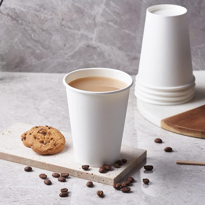 CIAO! 12oz White Paper Hot Cup, Disposable, 90mm Diameter 1 - Image 9