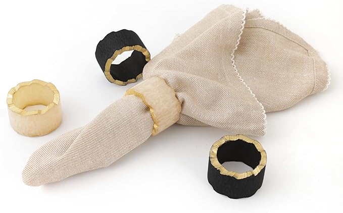 Rustic Epoxy Resin Napkin Rings, each 2x2x1 in., smooth finish, holiday dinners - Image 9