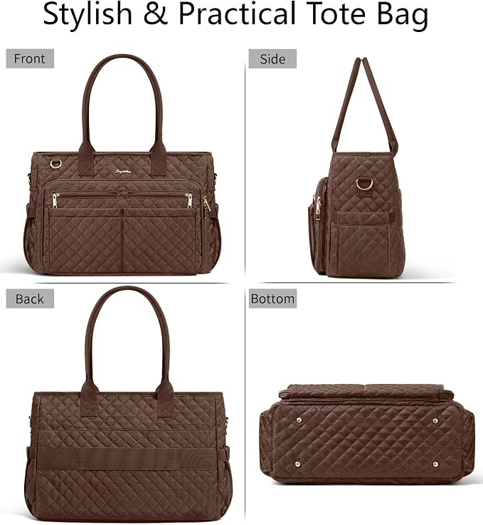 Bagstellar Teacher Tote Bag for Women, 15.6" Laptop Work Tote Computer Bag | - Image 8