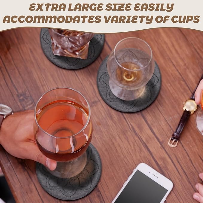 6 Pcs Diatomaceous Earth Absorbent Coasters - Image 7
