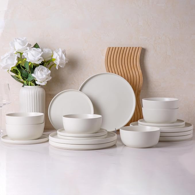 AmorArc Stoneware Cereal Bowls Set of 6, 26oz Soup Ceramic Bowls Set | Modern - Image 8