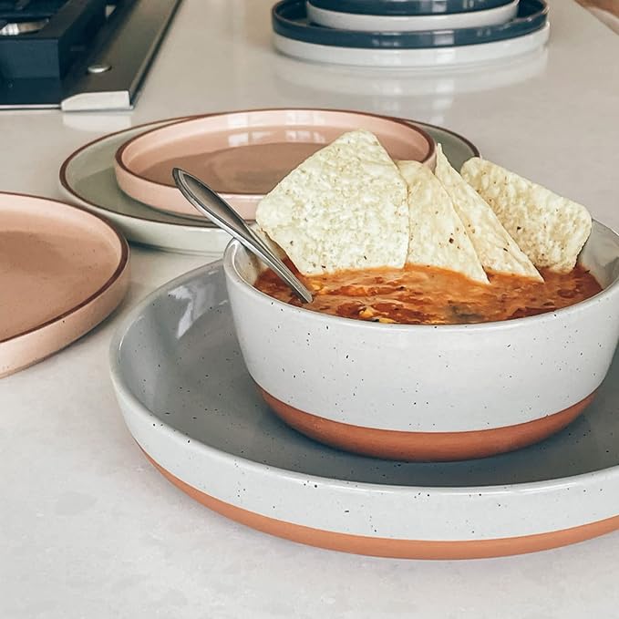 Mora Ceramic Flat Bowls Set of 4-25 oz- - Image 7