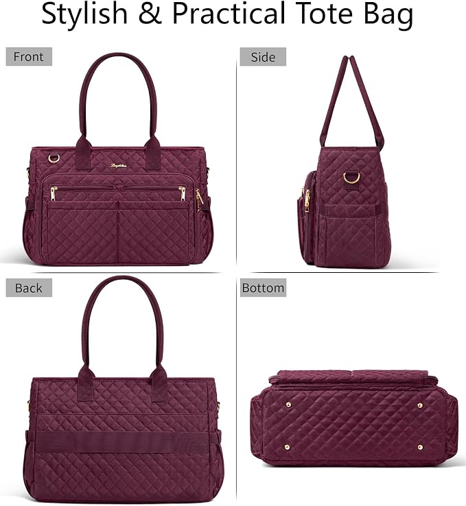 Bagstellar Teacher Tote Bag for Women, 15.6" Laptop Work Tote Computer Bag | - Image 8