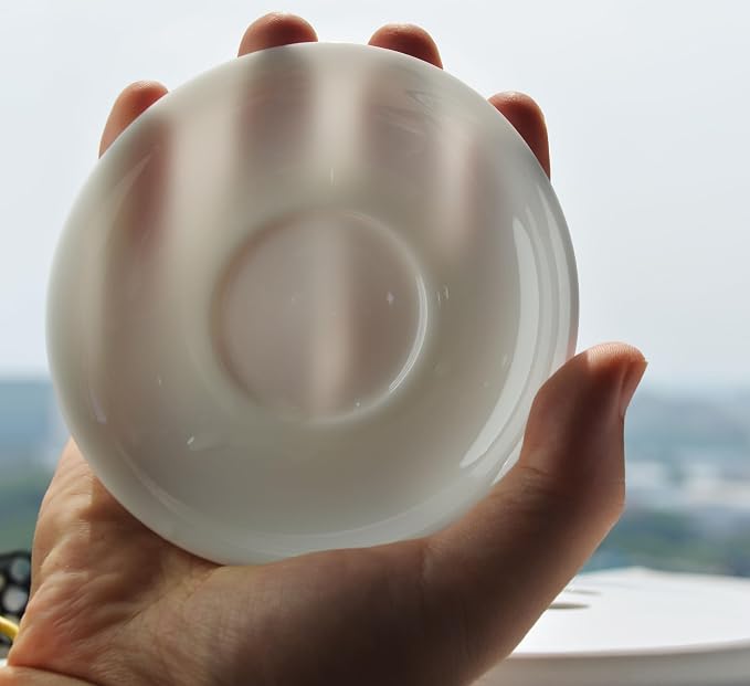 Liang baobao Ice Jade White Porcelain Gaiwan, 5oz Teacup Suet-fat Jade - Image 9