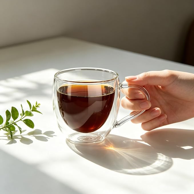 CNGLASS Double Wall Glass Coffee Mugs - Image 8