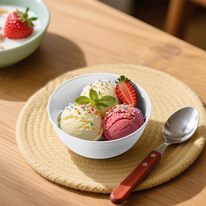 Handy Wheat Straw Bowls Set of 6, Unbreakable Ice-Cream Bowls Sets - Image 7