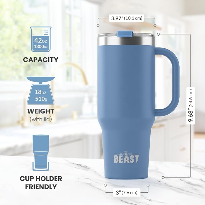 Beast 42 oz Tumbler Stainless Steel Vacuum Insulated Coffee Ice Cup Double Wall - Image 7