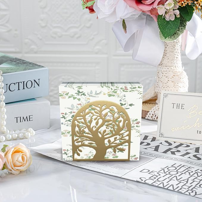 Gold Metal Tree of Life Napkin Holder - Image 7