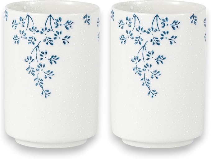 Urban Tokyo Asian Japanese Yunomi Style Handle-less Porcelain Tea Cups Tea Mug by Urban+Tokyo