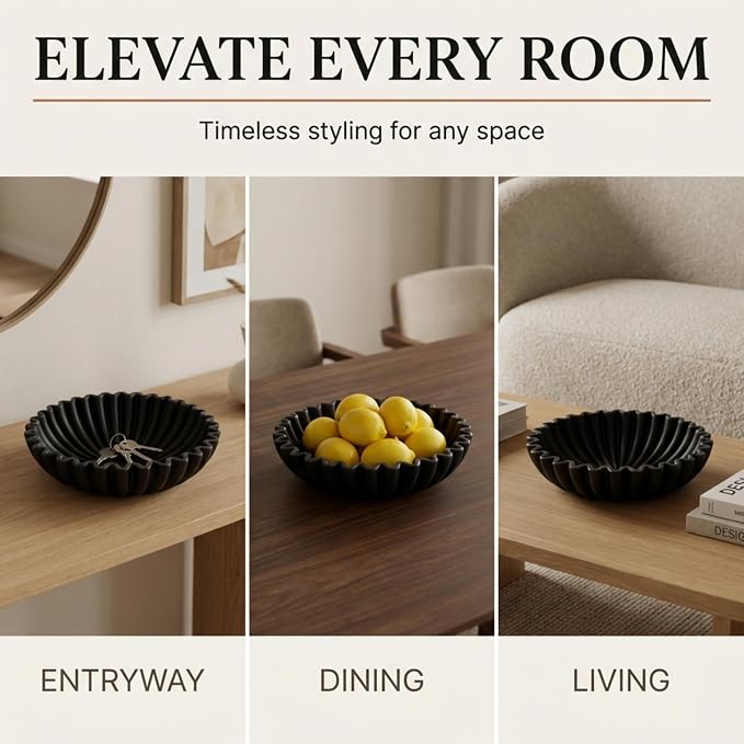 OAKOA Black Decorative Bowl Decor - Image 7